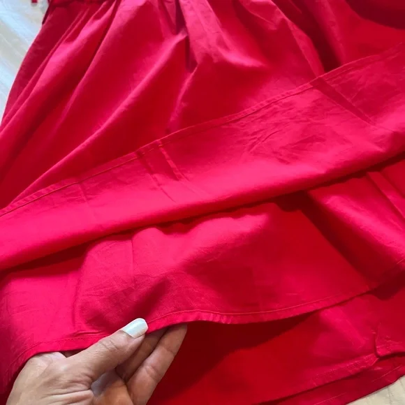 PINK LILY Red Cotton Mini Dress | Size Medium | - Picture 12 of 12